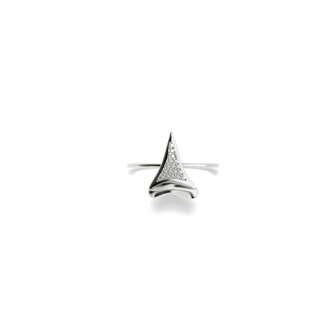 Shark Tooth Ring by Lauren Howe | .925 Sterling Silver | Crystal